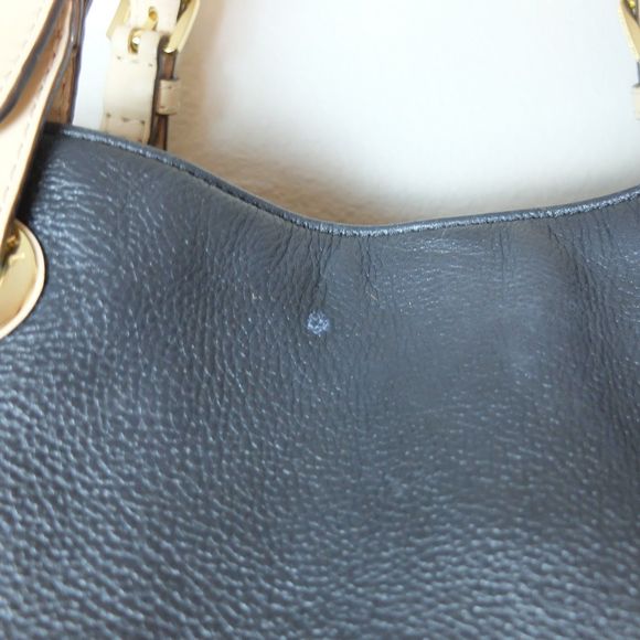 Michael Kors Black Leather Gold Tone Hardware Double Handle Tote Bag - Picture 14 of 14